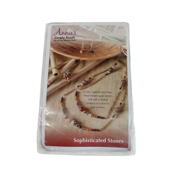 Annie's Simply Beads Kit of the Month Club Sophisticated Stones Jewelry DIY Set - Picture 1 of 7